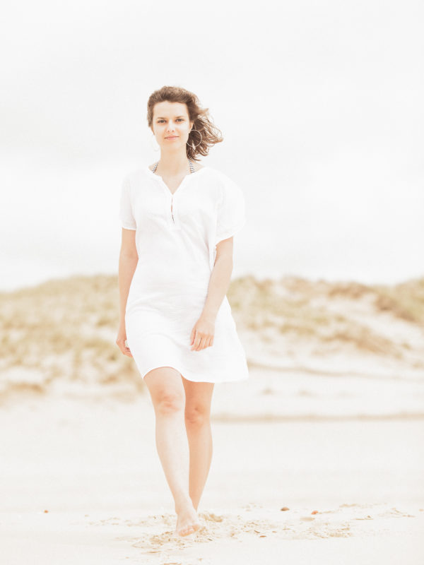 robe de plage blanche 100% coton bio